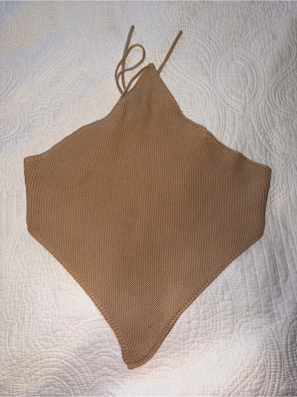 Stella Laguna Beach Knit Halter Top in Camel